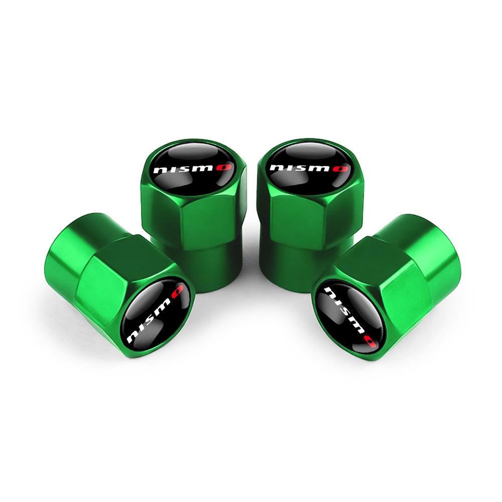 ATY1 Nissan Logo Car Wheel Tire Valve Caps Aluminum Dustproof Tyre Air Stem Covers For Nismo X-Trail Qashqai Teana Note Leaf Almera