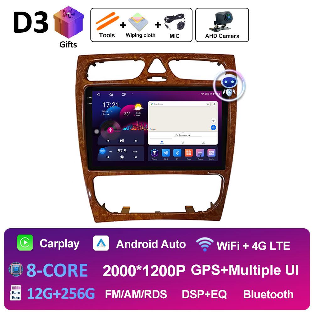 For Mercedes Benz C Class W203 C200 C320 C350 CLK W209 2002 - 2005 DSP Stereo Wireless Carplay Car Video Player WIFI Head Unit