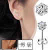 Crown Stainless Steel Zircon Earrings Six - Small Earrings Titanium Steel Earrings Female Fashion Jewelry