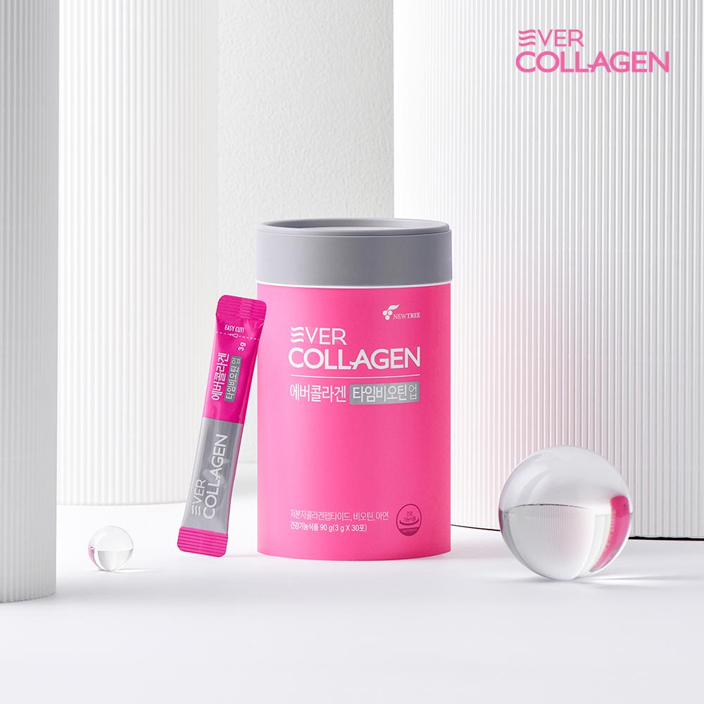 

Ever Collagen Time Biotin Up 3 Months + Time Biotin Up 10 Days (Total 100 Packets) Low Molecular Collagen Peptide Zinc