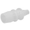 Aquarium Air Valve Connector Variable Diameter Straight Clear White Plastic Airline Tubing for
