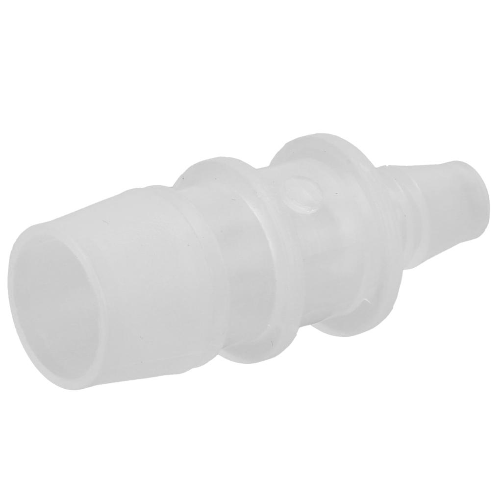 Aquarium Air Valve Connector Variable Diameter Straight Clear White Plastic Airline Tubing for