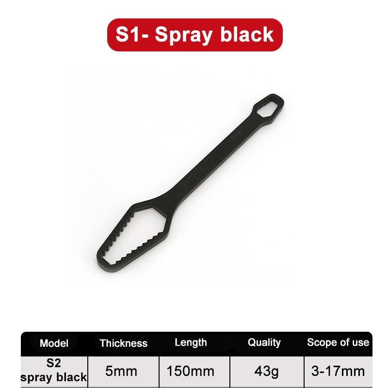 Cheie Inelară Multifuncțională Cheie Solidă cu Cap Dublu, Auto-Strângere Reglabilă Universală Cheie Reglabilă 8-24Mm