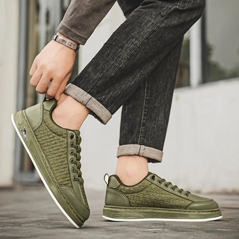 2025 Spring Men's Sneakers Breathable Men Casual Shoes Slip-on Mens Board Shoes Comfortable Soft Mens Sports Shoes Tenis Hombres