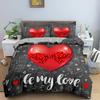 3D Liebesherz Eiffelturm Bettwäsche-Set Einzelbett Zweibettbett Doppelbett Queen-Size King-Size Cal King-Size Bettwäsche-Set