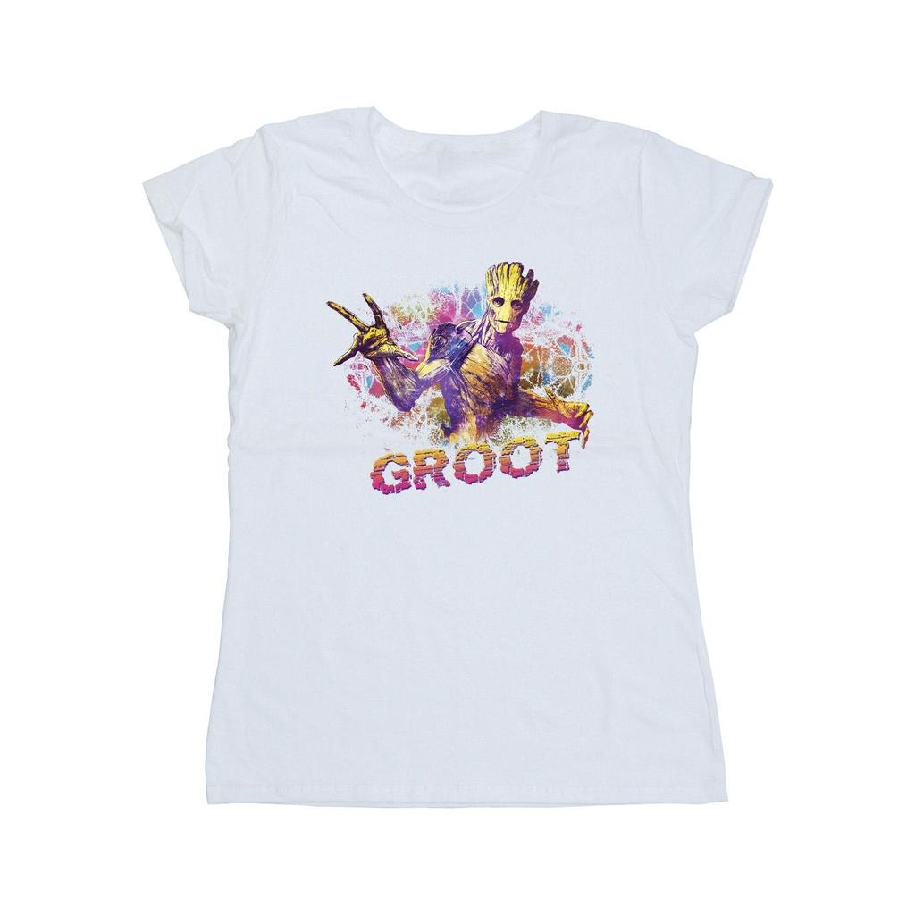 Marvel Womens/Ladies Guardians Of The Galaxy Abstract Groot Cotton T-Shirt
