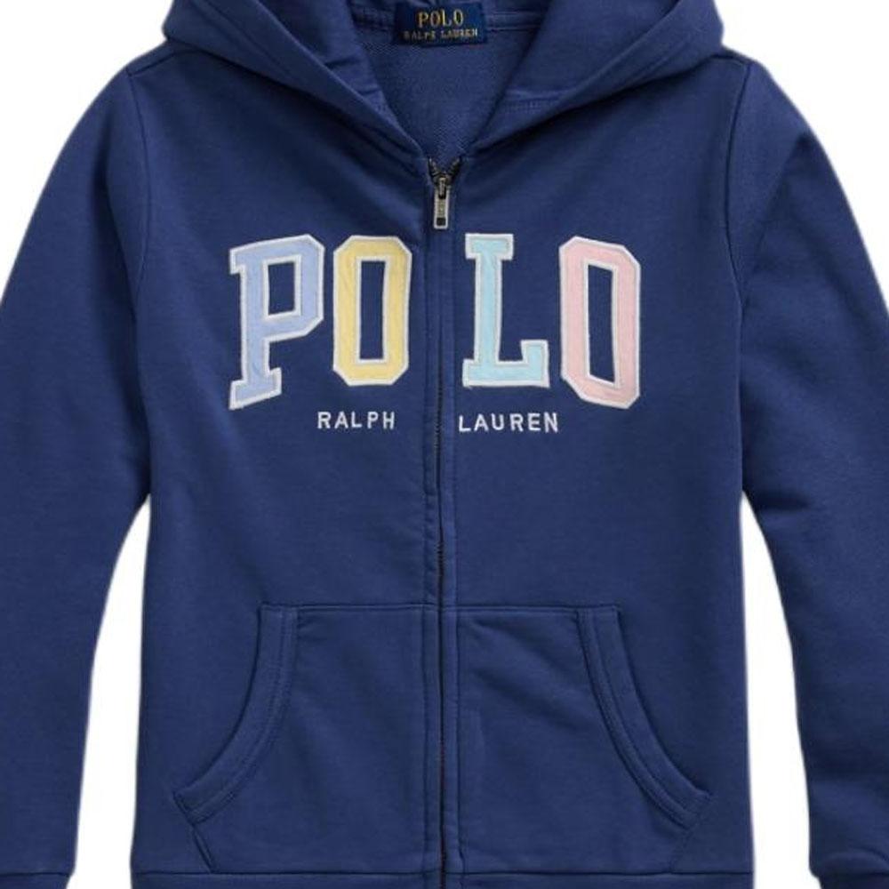 Polo Ralph Lauren Hoodie Logo Fleece Full Zip Hooded Kids hoodies Blue CWPOKNIY8021386-410