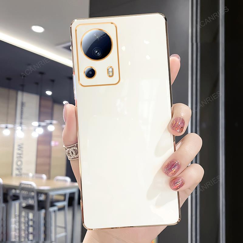 Xiaomi13 13lite Luxury Plating Ring Holder Stand Case For Xiaomi Mi 13 Lite Pro Ultra 5g Soft Silicone Back Cover On Xiomi Mi13