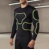 Maglia a Compressione Imbottita Elasticizzata in 4 Direzioni ad Alta Elasticità con Imbottiture