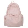Bowknot Bow Backpack Solid Color Student School Bag Fashion Drawstring Rucksack  Outdoor Use