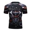 3d Print Japanese Samurai Animals T-shirt Summer Sports Fitness Short Sleeve T Shirt Men Quick Dry Gym Bodybuilding Tees Tops