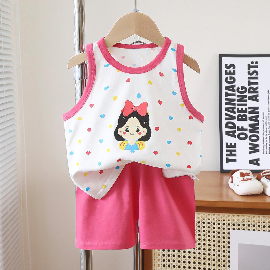 Children's Vest Set Boys' Shorts Summer Cotton New Baby Clothes Girls' Summer Clothes Summer Clothes Children's Clothes