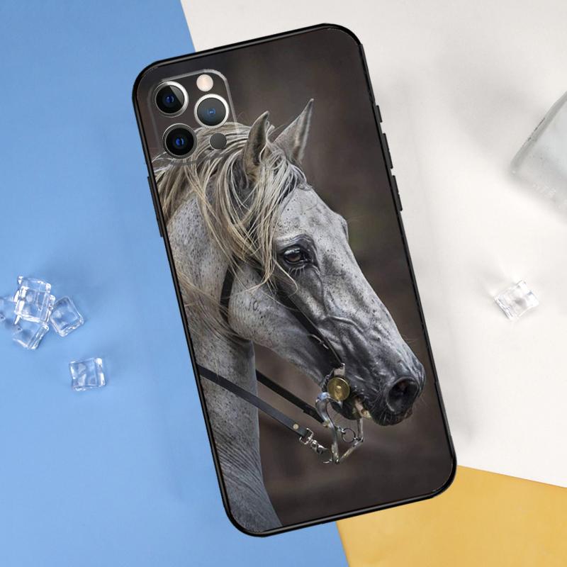 

Чехол для телефона с изображением лошади для iPhone 16 Pro 15 Pro 11 13 14 Pro Max 12 Mini XR 16 15 Plus 16e Защитный корпус iPhone XR