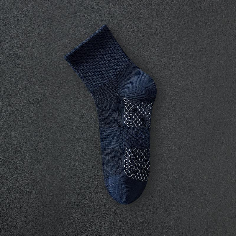 

1/2/3 шт. Графеновые антибактериальные теплые носки мужские и женские дезодорирующие носки средней длины однотонные чистые версии осенних и зимних теплых носков 1PCS темно-синий