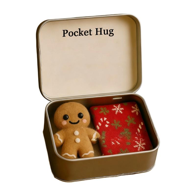 Handmade Soft Holiday Pocket Hug Gift Pouch Seasonal Celebration Home Decoration Accessories Seasonal Ornament