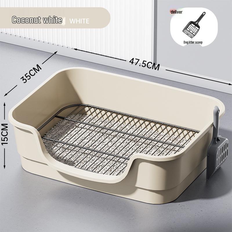 Dog Litter Box with Anti-Pee Pad Mesh Holder for Small, Medium, and Large Dogs
