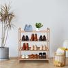 4-Tier Shoe Rack, Open Shoe Storage Rack, Shoe Storage Organizer for Entryway, Hallway and Closet