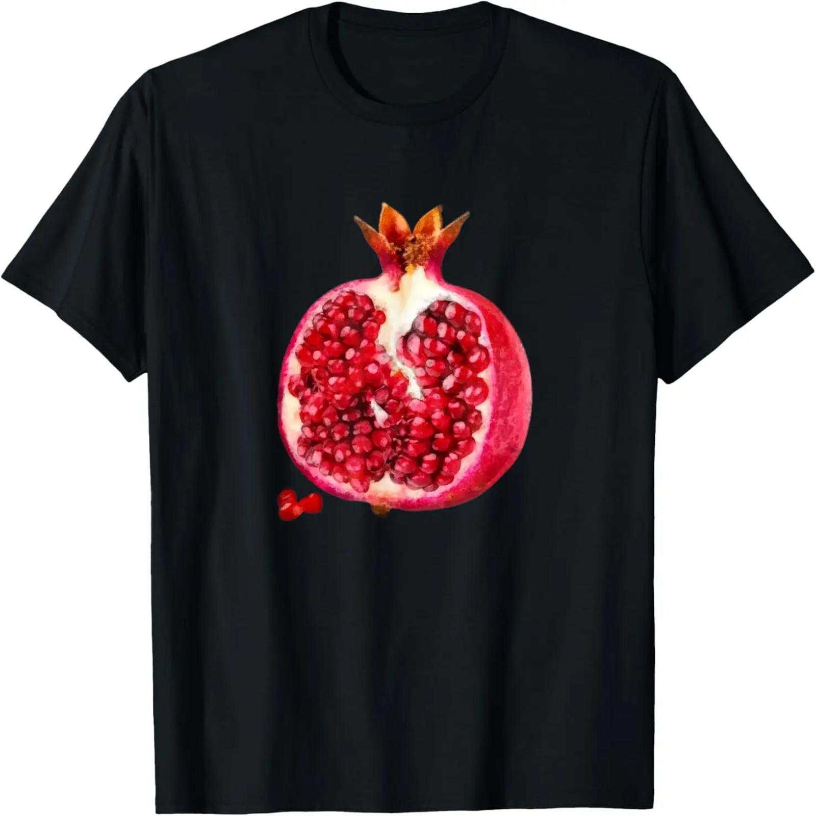 

Hand Drawn pomegranate Fruit T-Shirt XXXXXL чёрный
