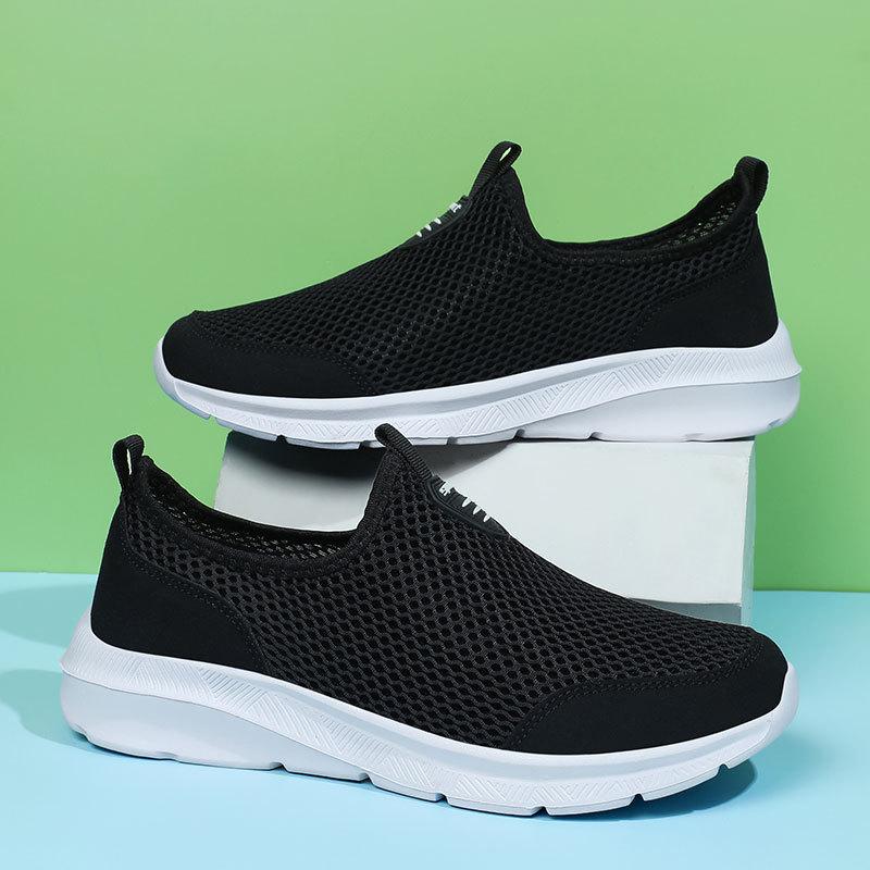 

Summer old Beijing cloth shoes soft sole large size mesh breathable casual one pedal lazy shoes mesh shoes men 48