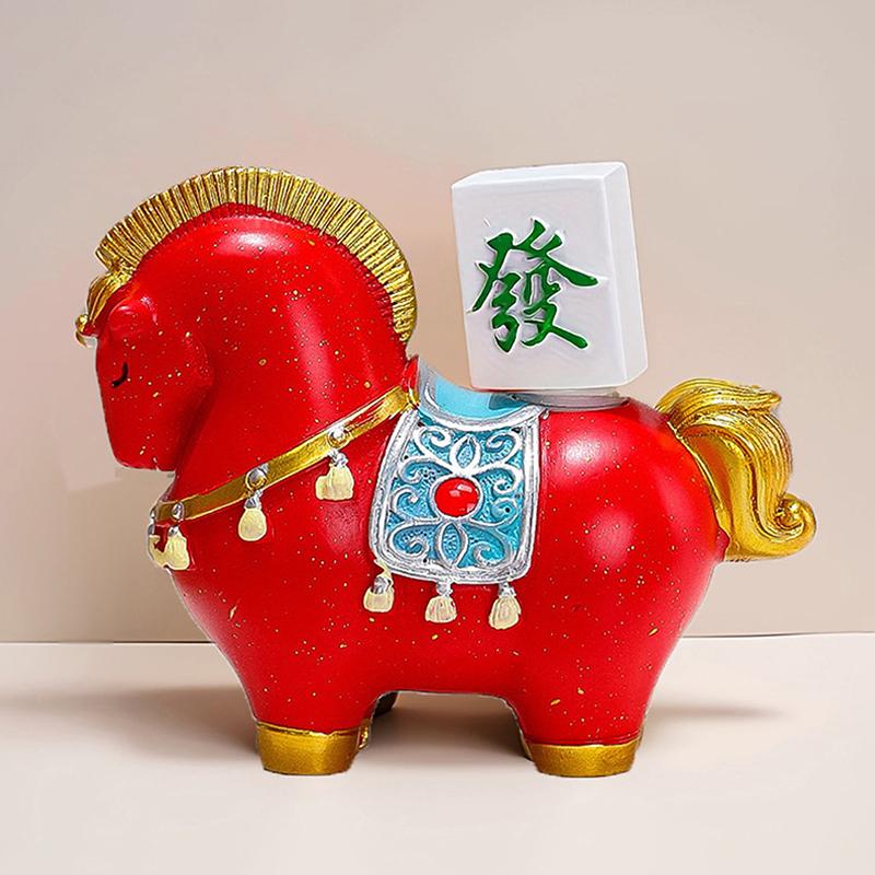 Creative Transfer Zodiac Horse Back Lucky Bag Ingot Can Be Rotated Home Decoration Office Desktop Decoration