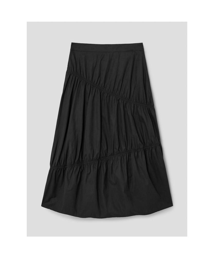 8SECONDS Shirred Long Skirt Black