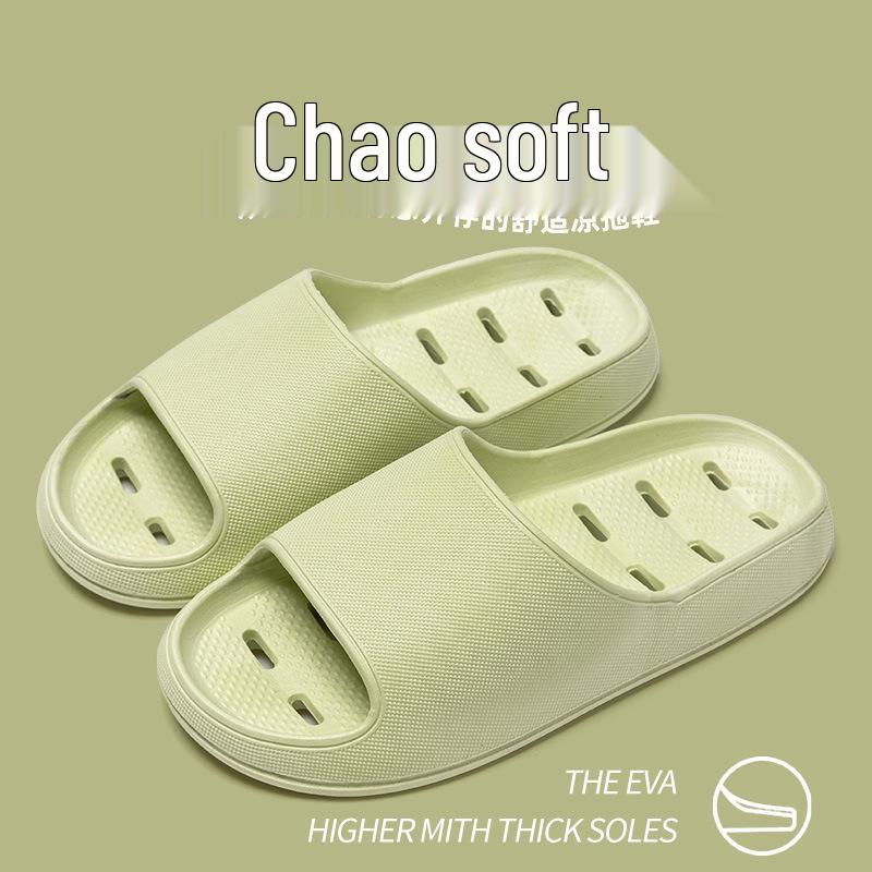 EVA Non-Slip Odor-Resistant Bath Slippers - Unisex, Hollow Design for Home, Hotel, or Bathroom.