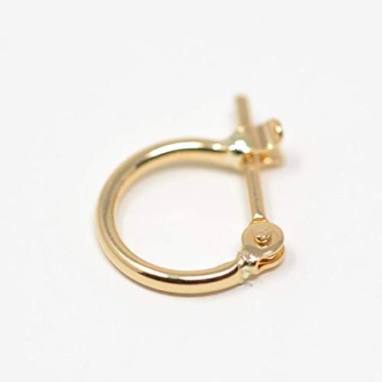 Small 18k Gold Hoop Earrings for One 1mm x 8mm Pipe 1 Earring and 2 Polishing Ear, (Includes Cloths)