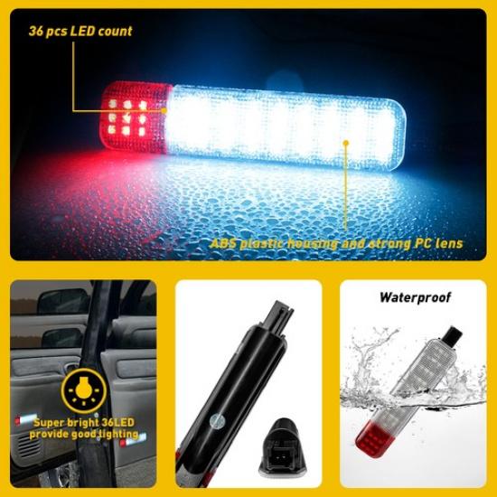 4X LED Side Door Panel Courtesy Interior Light Lamp Blue For Hummer H2 2003-2009