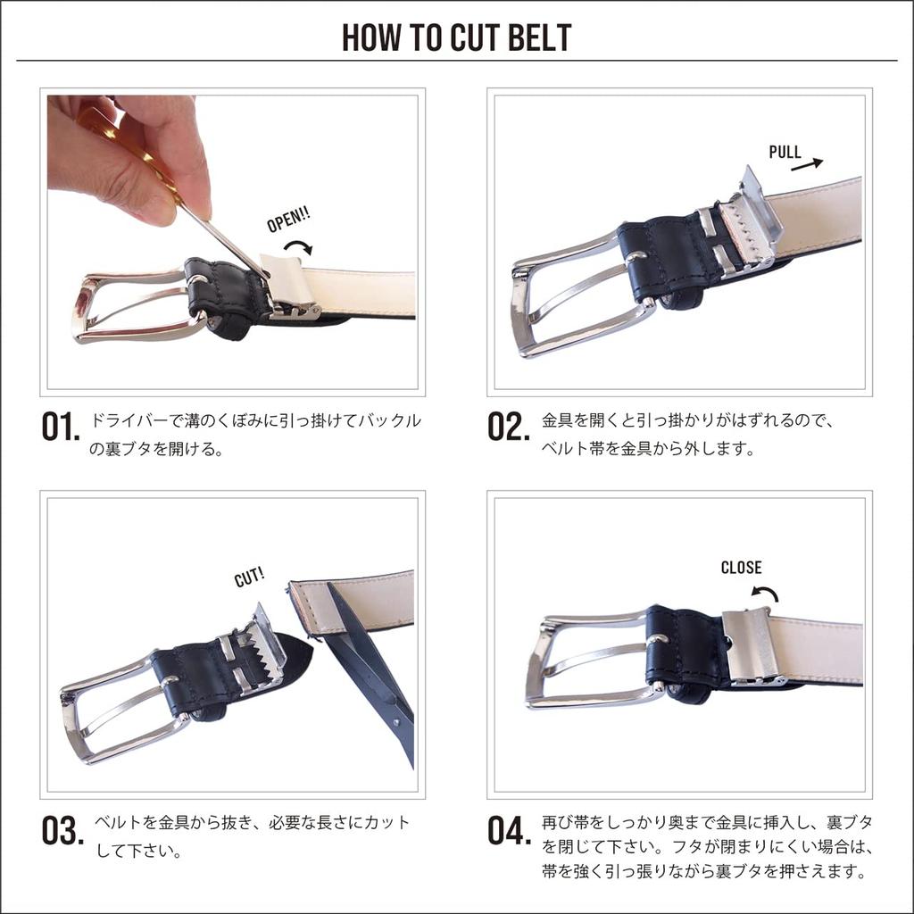 [Tochigi Leather] Made In Japan Men's Business & Casual Belt, Large Size, PIN Buckle, Up To 110cm, TGB-5018 (tan)