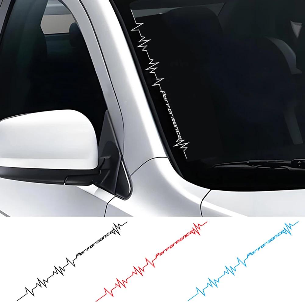 Reflexní výkonová čára srdečního tepu Samolepka na auto Sklo čelního skla Větrný štít Nárazník Kapota Dekorace Samolepka Auto Vozidlo Vinylová dekorace