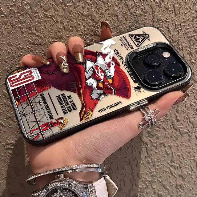 

Аниме Чехол для телефона E-Evangelions для iPhone 16e 16 15 14 13 12 11 mini Pro Max X XR XSMAX 8 7 Plus Противоударная матовая задняя крышка iPhone 78 PLUS циан