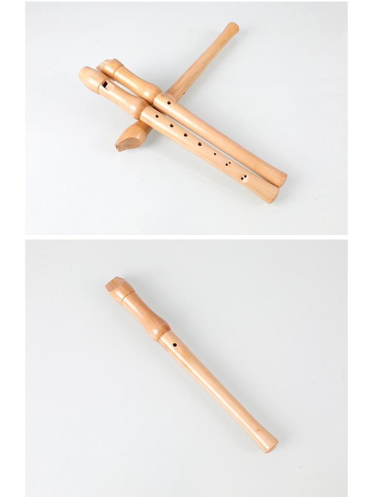 All-Wood German Eight-Hole Soprano Recorder for Children - Beginner Flute Wind Instrument
