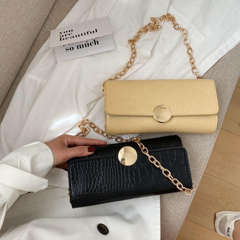 Tasche Damen New Tide Modische Tasche mit Hundert-Krokodilmuster, Nischen-Umhängetasche, Achseltasche, Mode Einfache Pendler-Damentasche