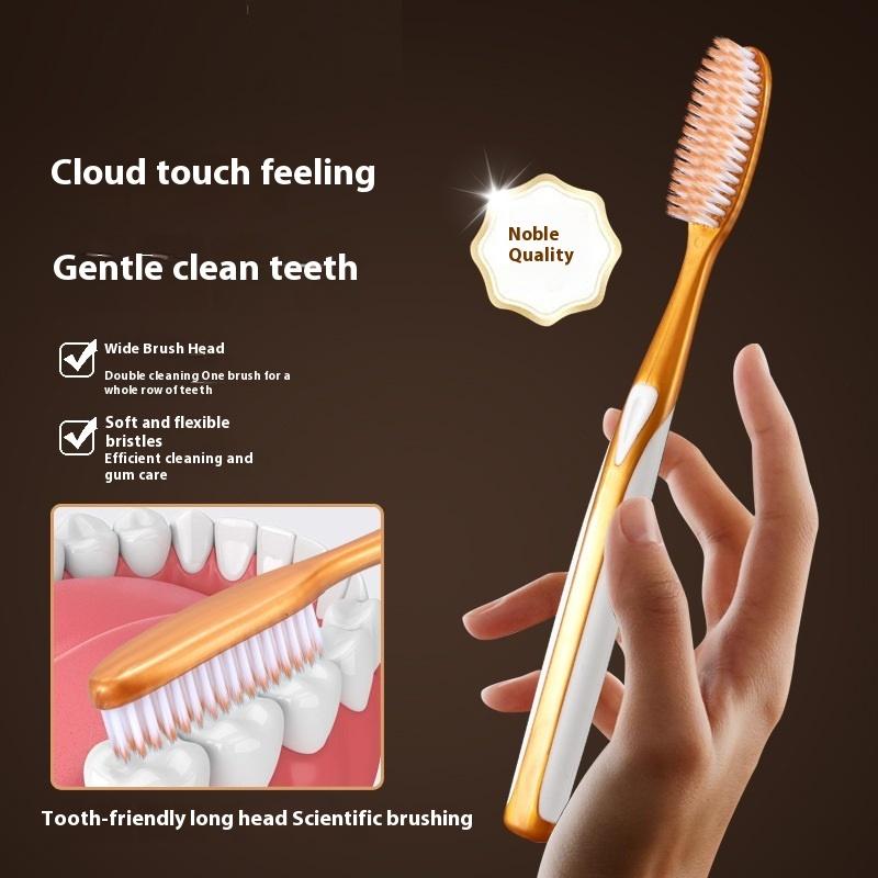 6PCS High End Big Head Long Handle Toothbrush, Efficient Cleaning, Family Set