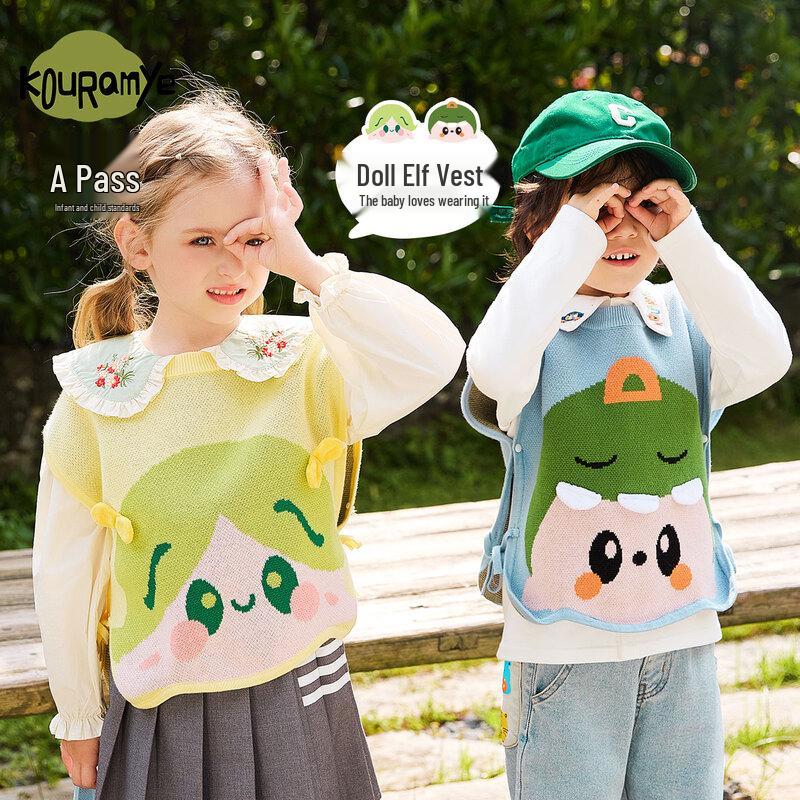 Children s Knitted Cartoon Vest 90