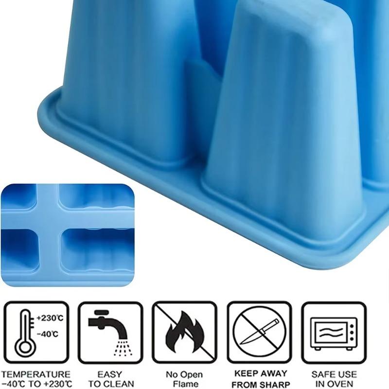 Popsicle Molds 4 Pieces Silicone Ice Pop Molds BPA Free Popsicle Mold Reusable Easy Release Ice Pop Make Homemade Ice Cream