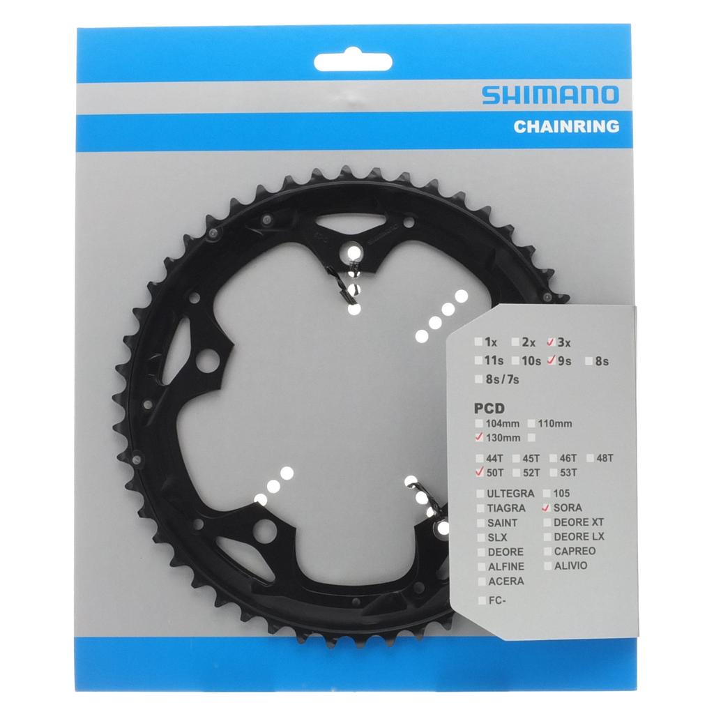 Náhradní díly SHIMANO Převodník s hrotem pro kryt řetězu Y1NC98030 50T-D (Černá) FC-3503