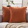 Nordic Style Solid Color Tassel Pillow Cover Short Plush Cushion Covers Bedroom Sofa Decorative Pillowcase Bohemian Style Gift Cushion Covers