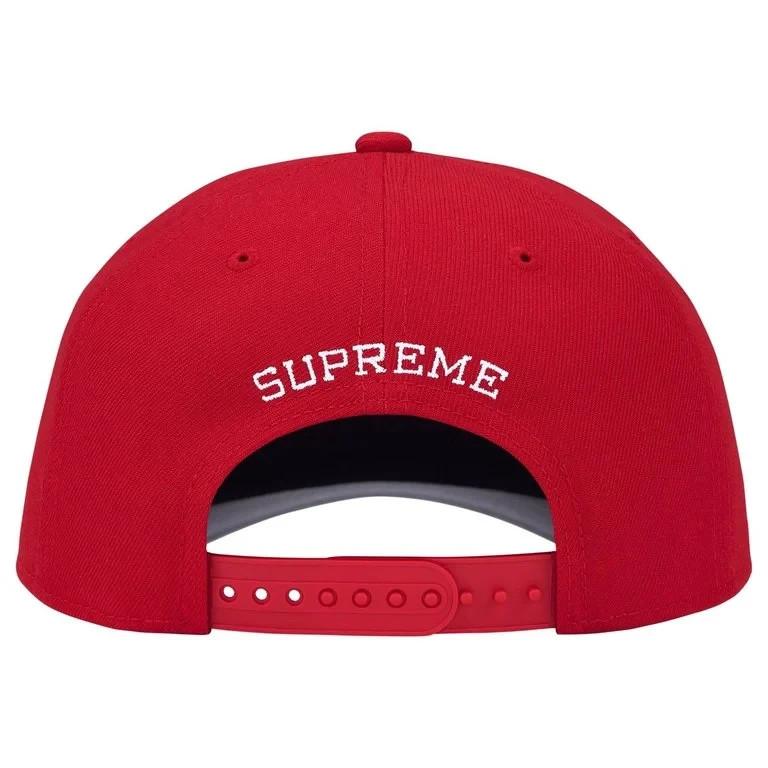 Supreme Gothic Outline Adjustable New Era Red