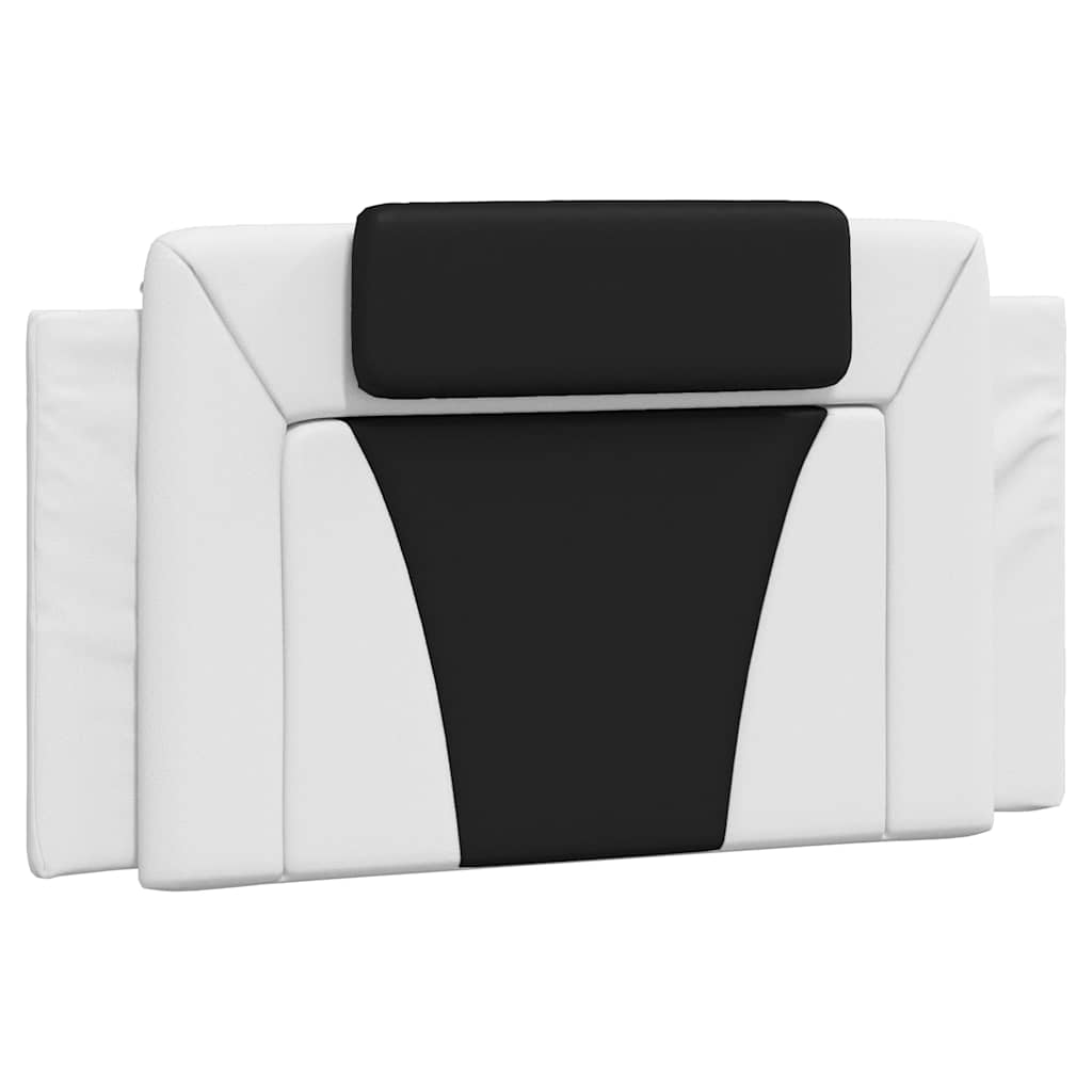 Bed Frame  Viana  Without Mattress White and Black 100x200 Cm Faux Leather