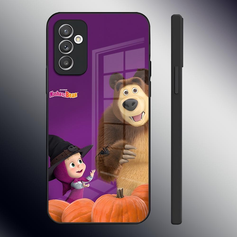 

Мультяшный чехол для телефона M-Маша и Медведь для Samsung S26 S24 Ultra S22 S23 S25 S20 Fe S21 Plus A16 A54 A34 A53 Стеклянная крышка Samsung s23fe