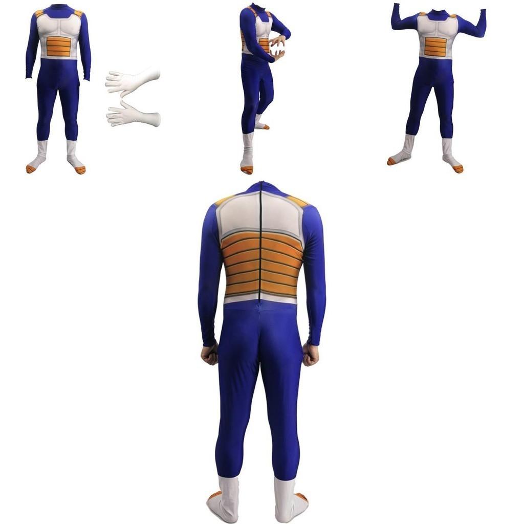 Snygg Anime Dragon Ball Z Vegeta Jumpsuit Cosplay-kostym för alla åldrar