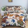 3D Yellow Flower Bedding Set Simple Floral Duvet Cover With 1/2 Pillowcase King Queen Size Quilt Cover Polyester Comfort Cover