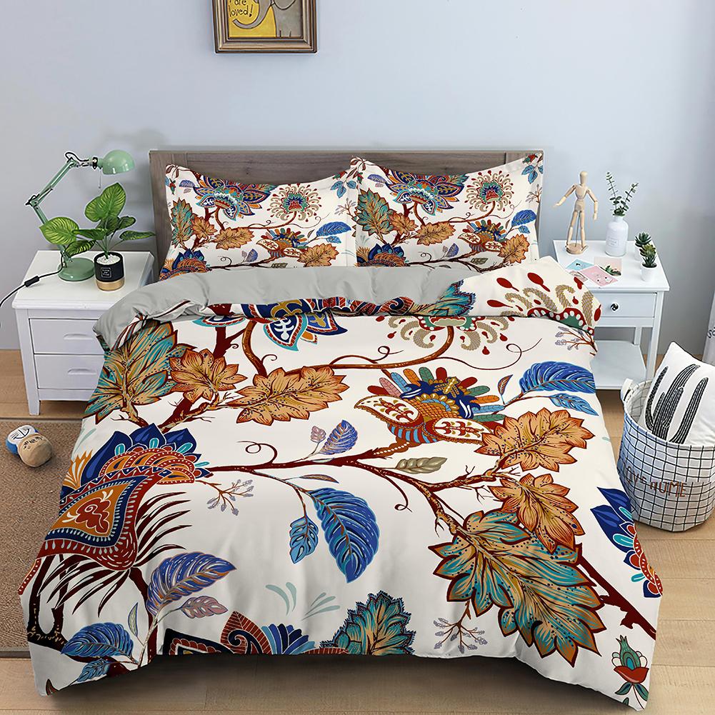 3D Yellow Flower Bedding Set Simple Floral Duvet Cover With 1/2 Pillowcase King Queen Size Quilt Cover Polyester Comfort Cover