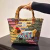 2025 Stylish Large Capacity Dachshund Woven Rattan Handbag and Shoulder Bag for Women