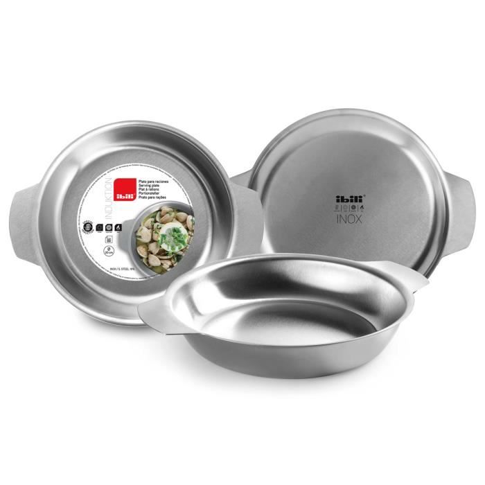 Plat à Rations - IBILI - 16 cm - Acier Inoxydable - Kompatibilní Lave-Vaisselle - Blanc