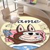Personalized L-Labubu Round Chair Office Rug - Perfect for Mat, Office Chair & More - Ideal Gift for Birthdays and Holidays