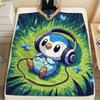 Pokemon Minimalist Print Flannel Blanket, Warm Daily Cover for Bedroom Furniture, Chair Use and Outdoor Travel.-TING