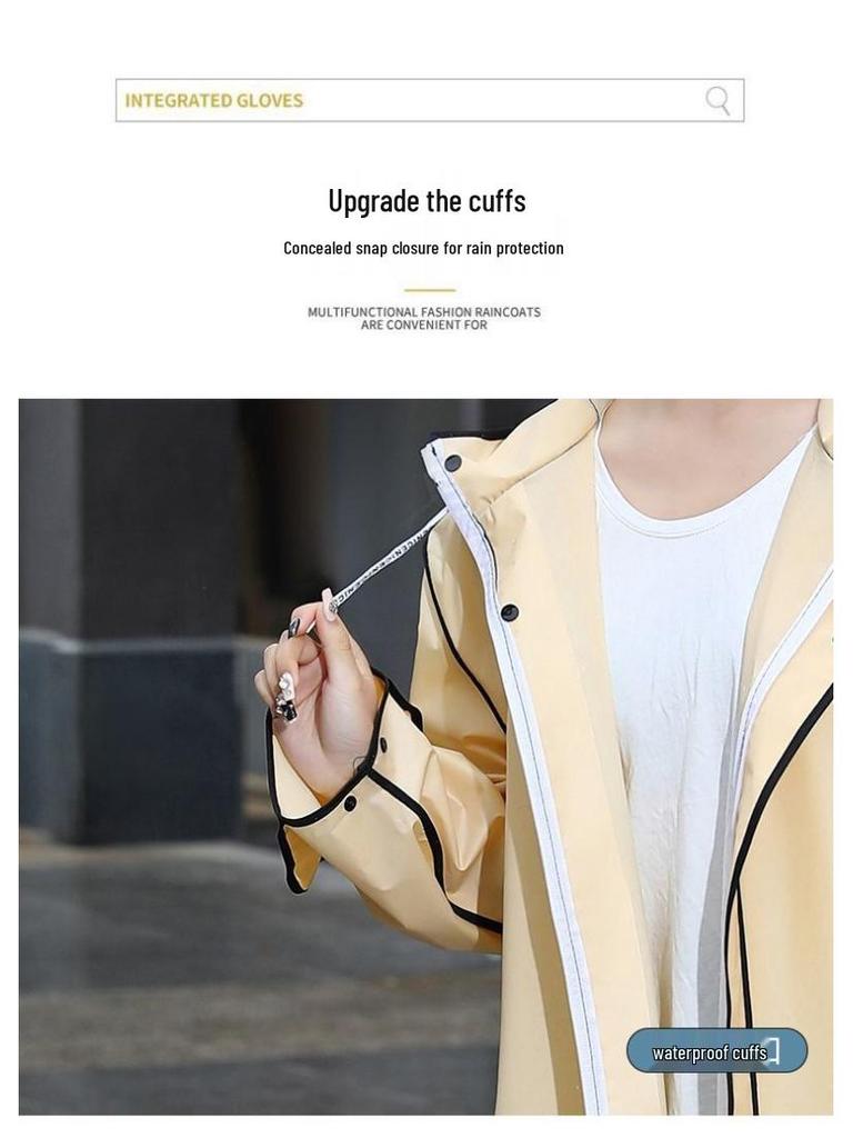 Unisex Full-Body Raincoat for Electric Vehicles with Transparent Brim