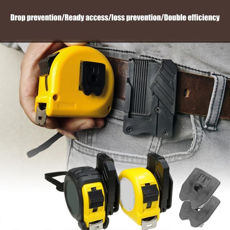 Universal Tape Measure Safety Clip With Detachable Carabiner Loop Measure Belt Attachments For Tool Belt Accessory